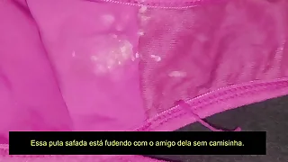 Casada chegou do encontro com amante com a calcinha cheia de porra. Corno fica maluco.